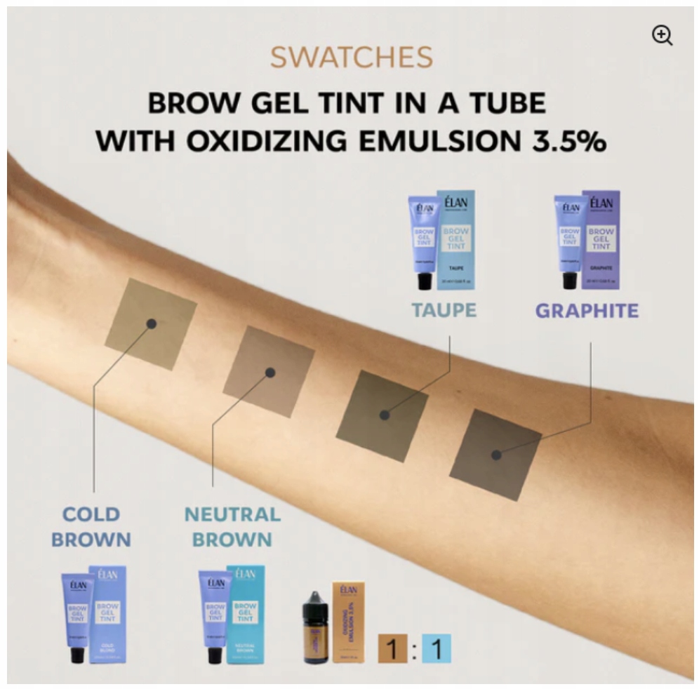 Farba do brwi ELAN Brow Gel Tint COLD BLOND, 20 ml (w tubie) farbka