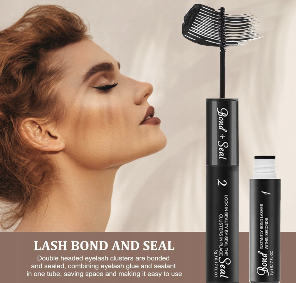Klej do rzęs bondingowych Bond & Seal Czarny 2w1 10g
