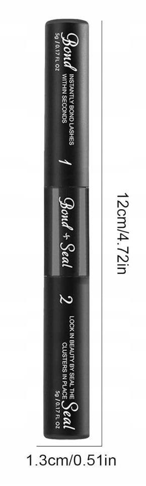 Klej do rzęs bondingowych Bond & Seal Czarny 2w1 10g