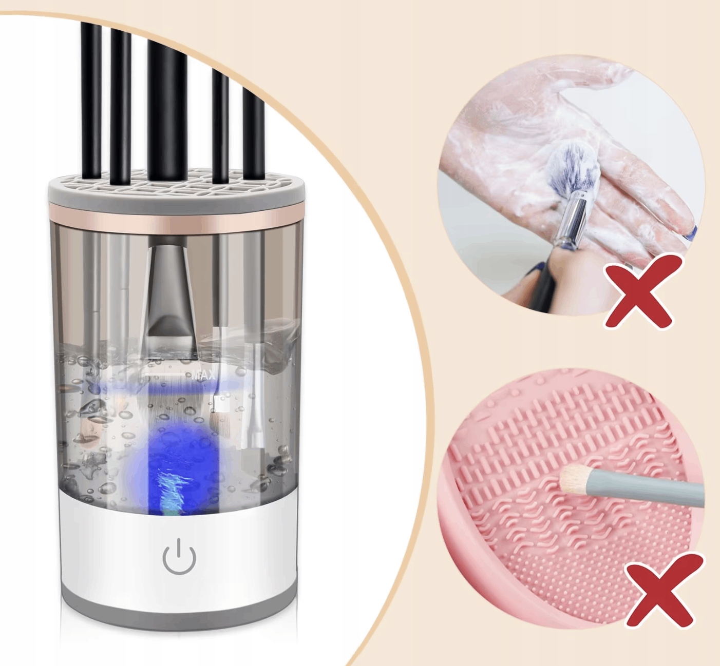 MYJKA CLEANER DO CZYSZCZENIA PĘDZLI GĄBEK DO MAKIJAŻU USB