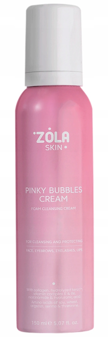 ZOLA Pianka do brwi różowa, oczyszczająca Bubble Gum 150 ml