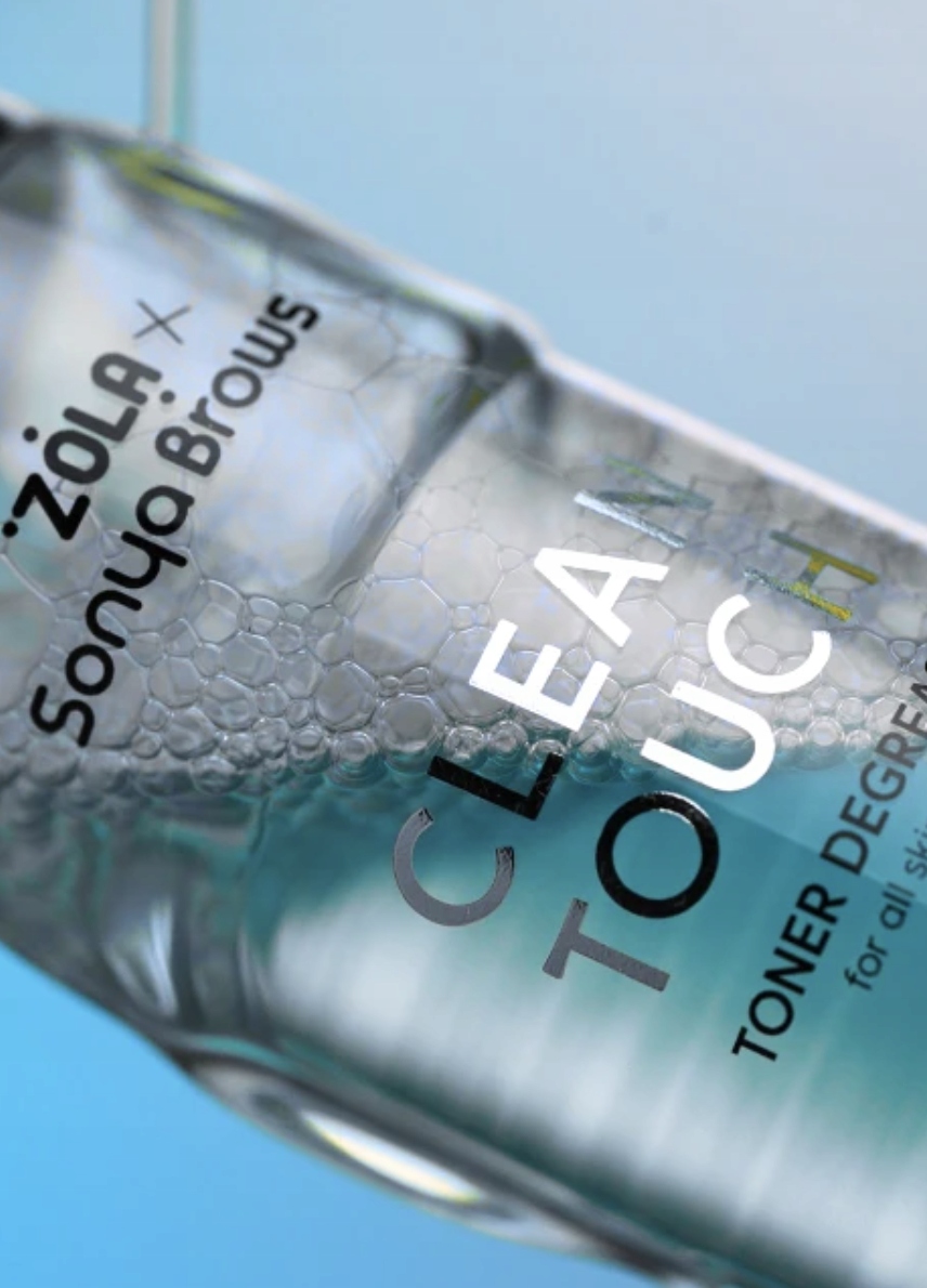 Tonik odtłuszczacz do brwi i rzęs ZOLA x Sonya Brows Clean Touch, 150 ml