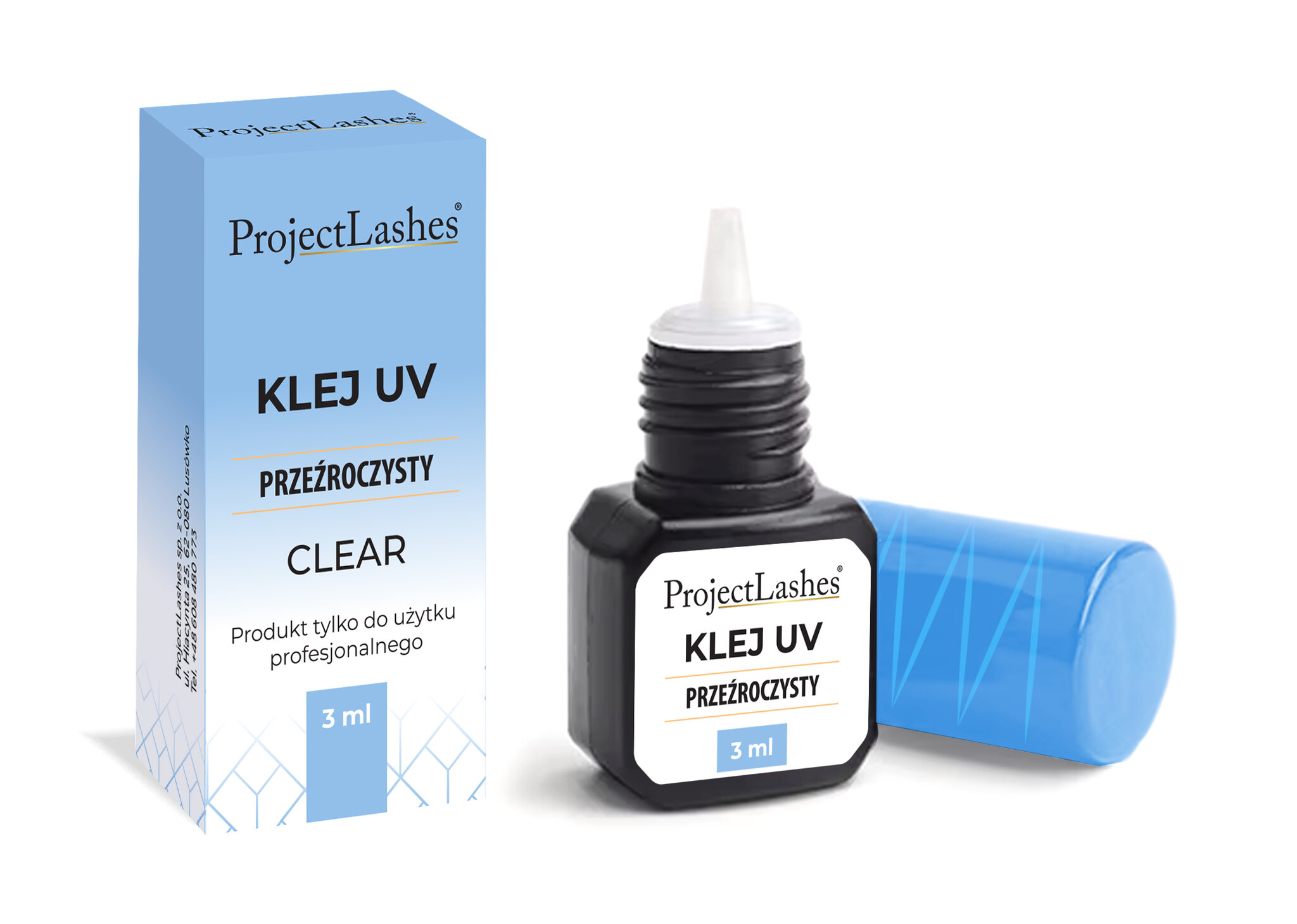ProjectLashes Clear UV – Klej do przedłużania rzęs metodą UV przeźroczysty