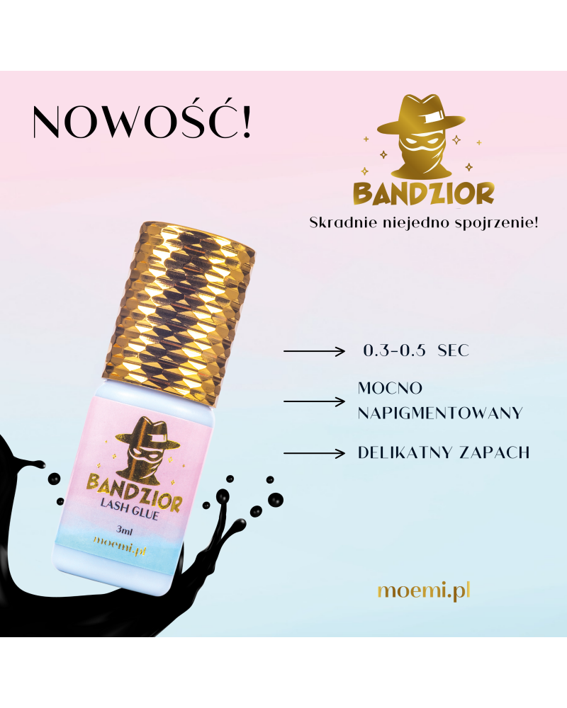 Klej Do Rzęs Bandzior 3ml – Szybkoschnący 0,5 Sek Niskooparowy | Moemi Lashes