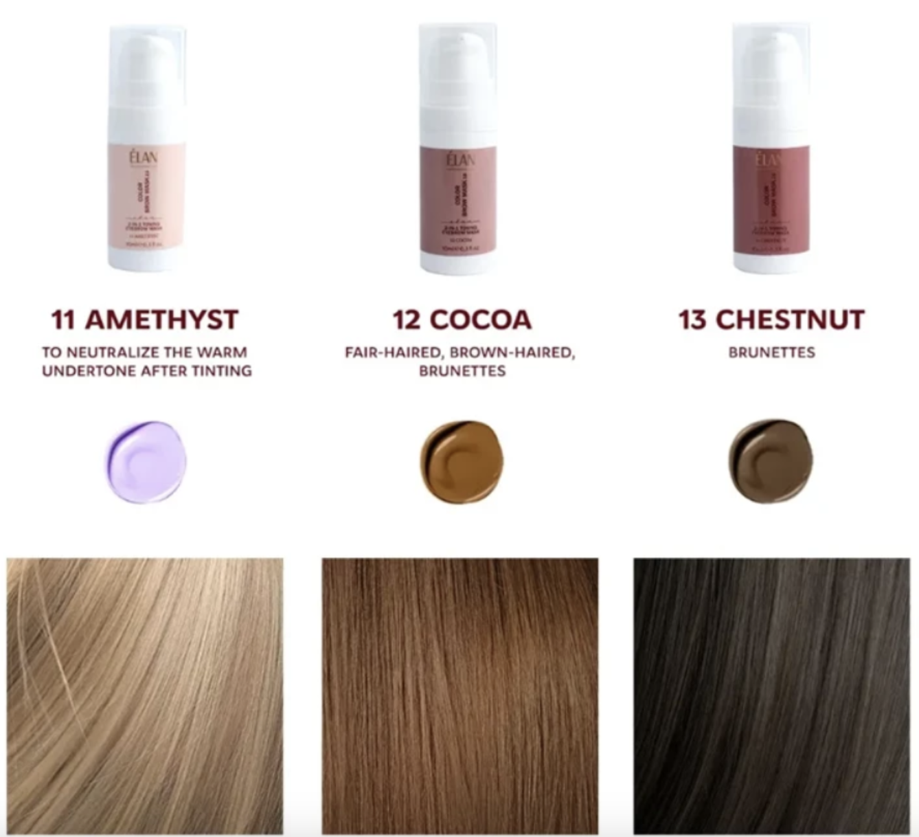 ELAN CHESTNUT 2.0: COLOUR BROW MASK : Tonująca maska do brwi 2w1