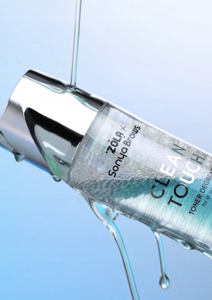 Tonik odtłuszczacz do brwi i rzęs ZOLA x Sonya Brows Clean Touch, 150 ml