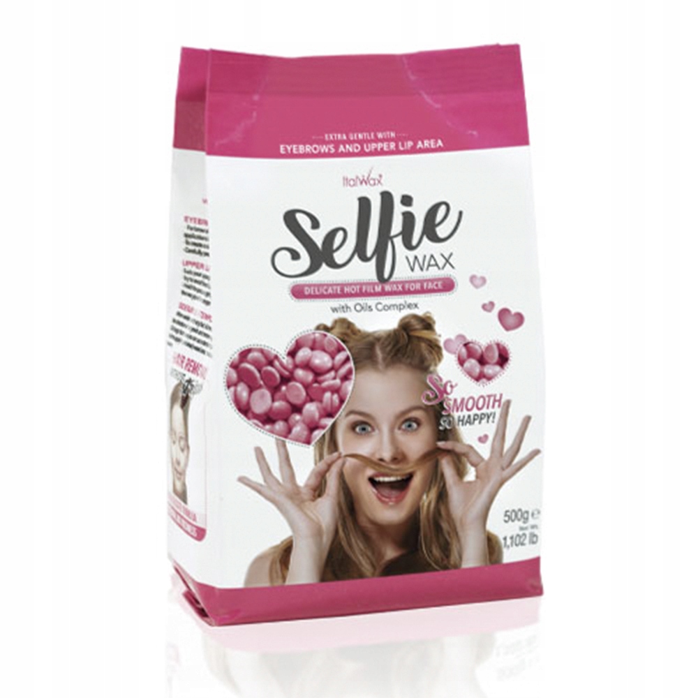 ItalWax Selfie Wax 500g bezpaskowy wosk do depilacji do twarzy