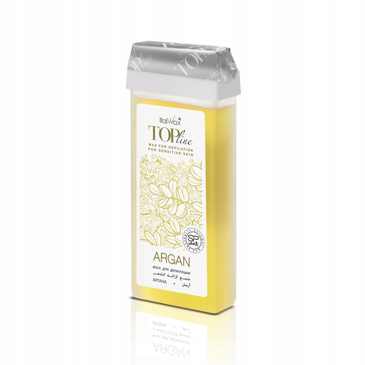Wosk do depilacji skóry wrażliwej w rolce Top Line Argan 100 ml Italwax