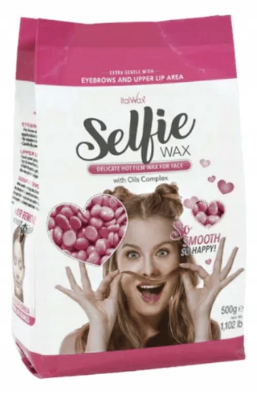 ItalWax Selfie Wax 500g bezpaskowy wosk do depilacji do twarzy