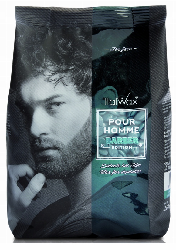 Wosk do depilacji w dropsach ItalWax 500 g POUR HOMME Barber edition