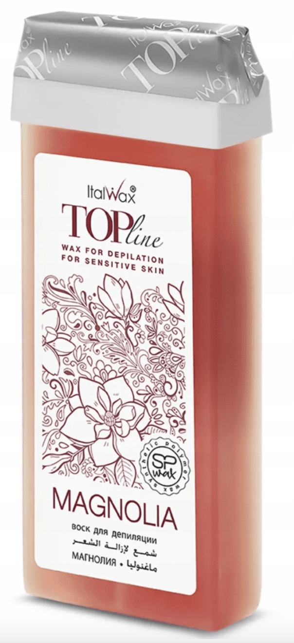 Wosk do depilacji skóry wrażliwej w rolce Top Line Magnolia 100 ml Italwax