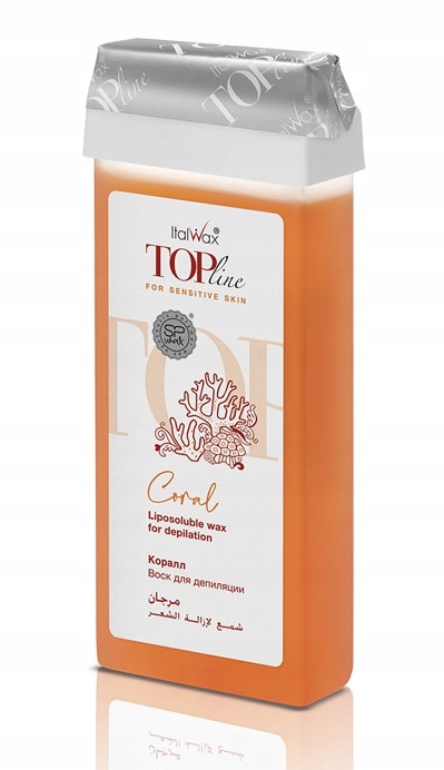 Wosk do depilacji skóry wrażliwej w rolce Top Line Coral 100 ml Italwax