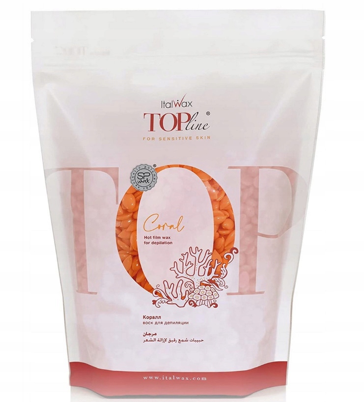 ItalWax Wosk do depilacji twardy w granulkach dropsy TOP LINE CORAL 750g