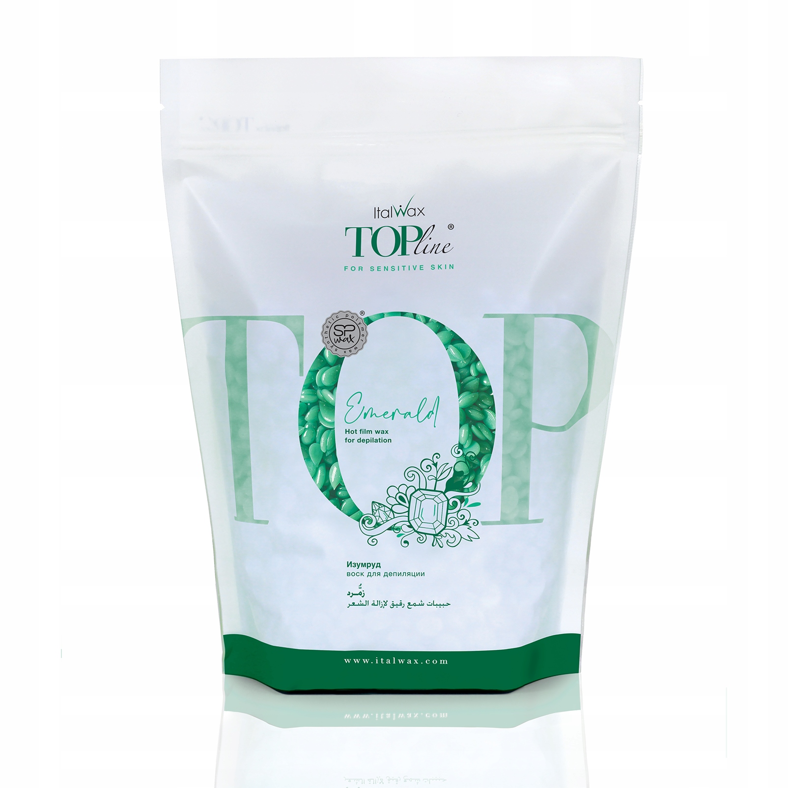 ItalWax Wosk do depilacji twardy w granulkach dropsy TOP LINE EMERALD 750g
