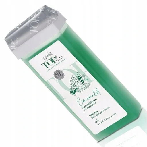 Wosk do depilacji skóry wrażliwej w rolce Top Line Emerald 100 ml Italwax