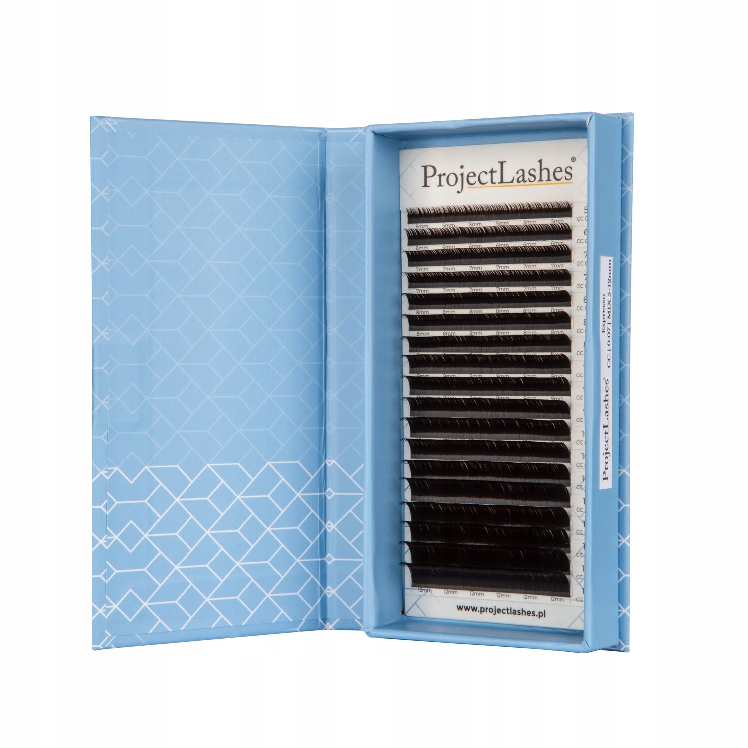 Rzęsy ProjectLashes D 0,07 CIEMNY brąz Espresso