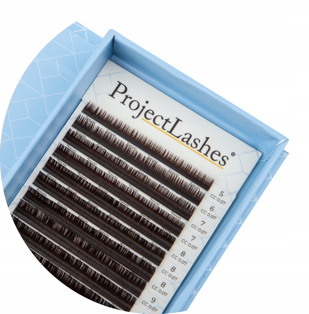 Rzęsy ProjectLashes D 0,07 CIEMNY brąz Espresso
