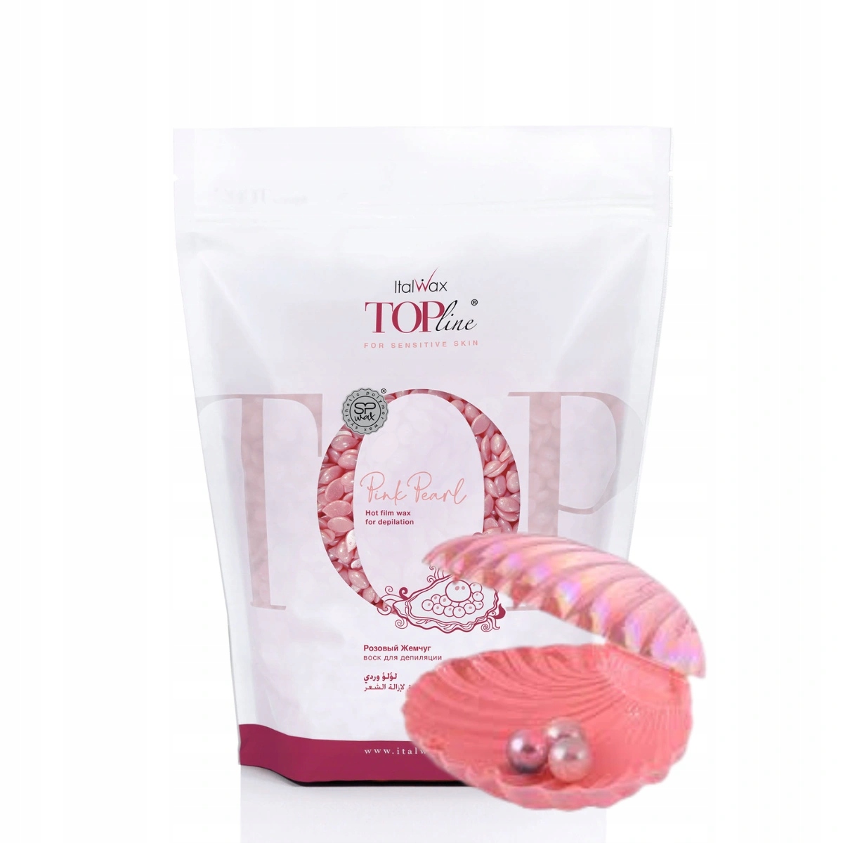 ItalWax Wosk do depilacji twardy w granulkach TOP LINE PINK PEARL 750g