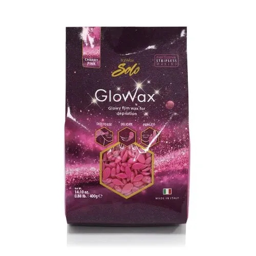 GloWax Cherry Pink depilacja twarzy wąsik wosk twardy 400g ItalWax