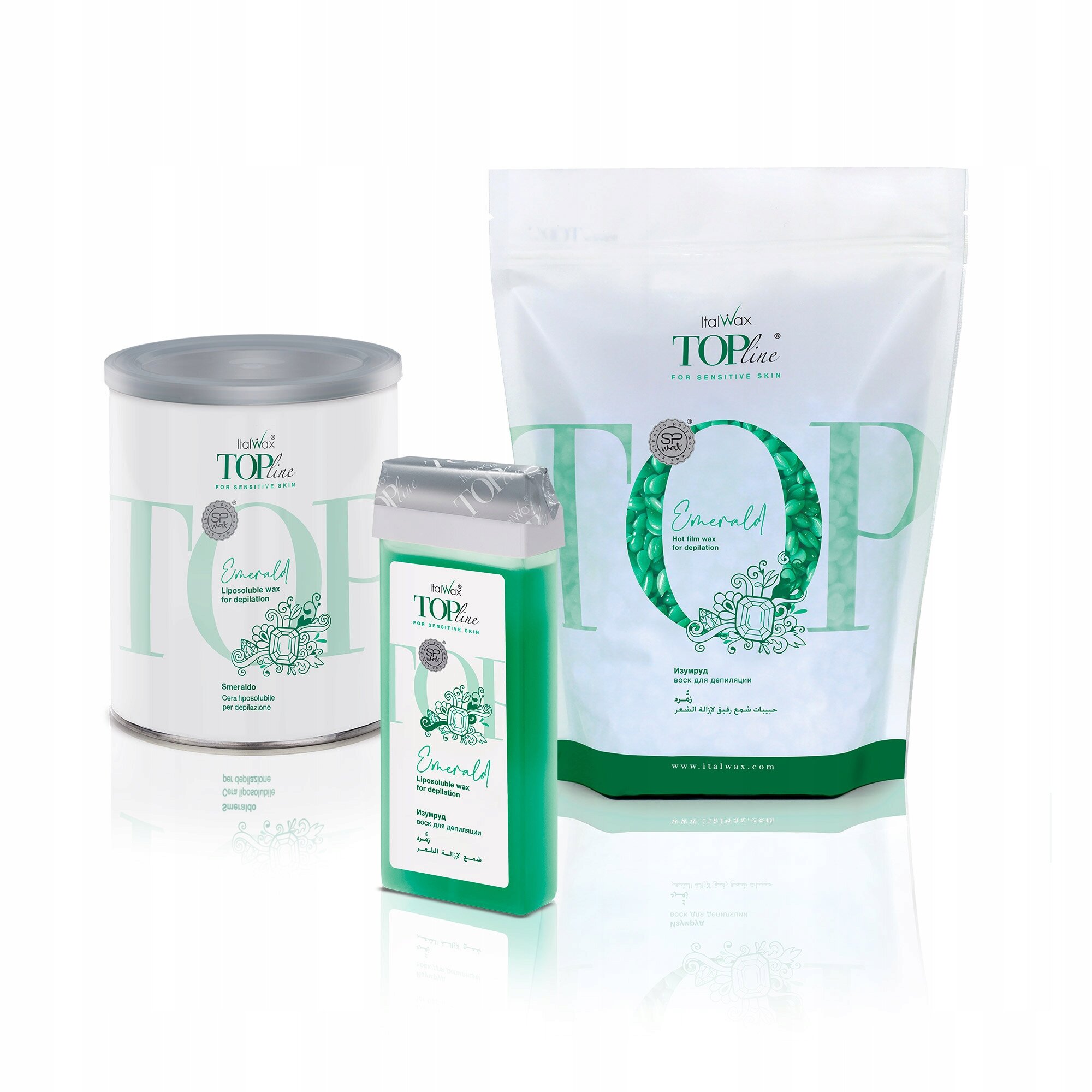 ItalWax Wosk do depilacji twardy w granulkach dropsy TOP LINE EMERALD 750g