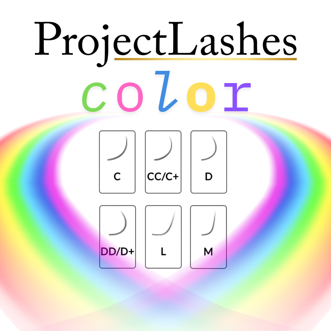 Rzęsy kolorowe ProjectLashes HOT PINK MIX 7-13 mm