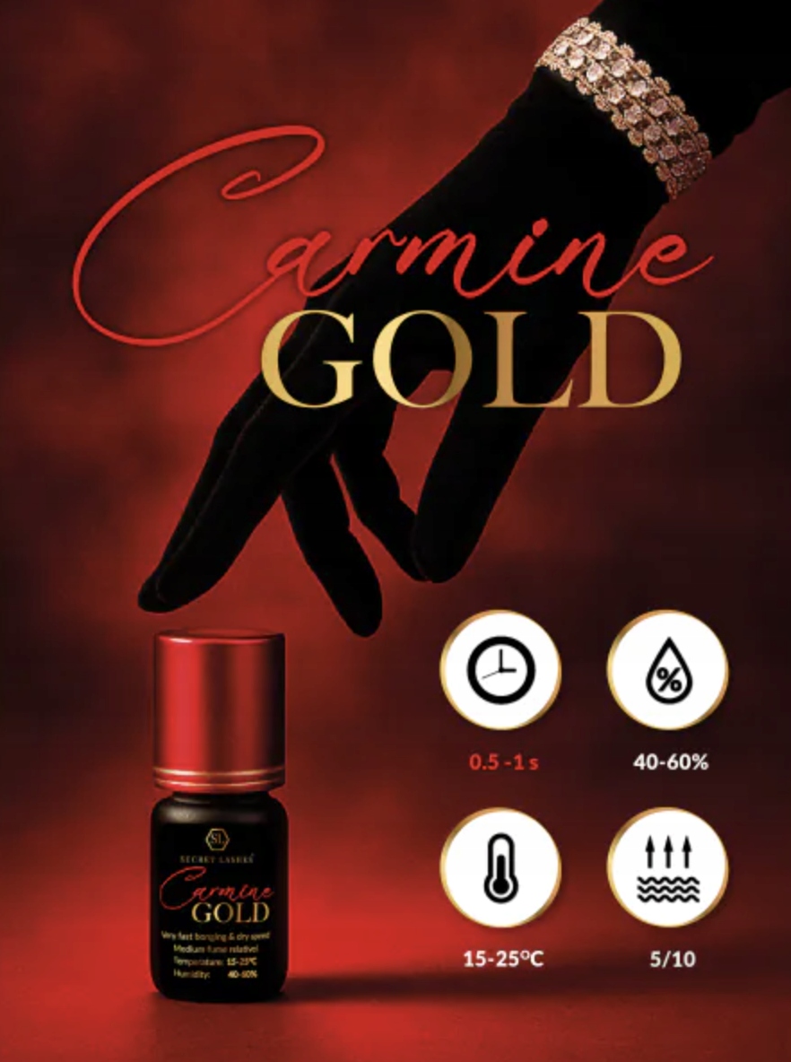 Klej do rzęs SECRET LASHES SL Carmine Gold 5g + GRATIS