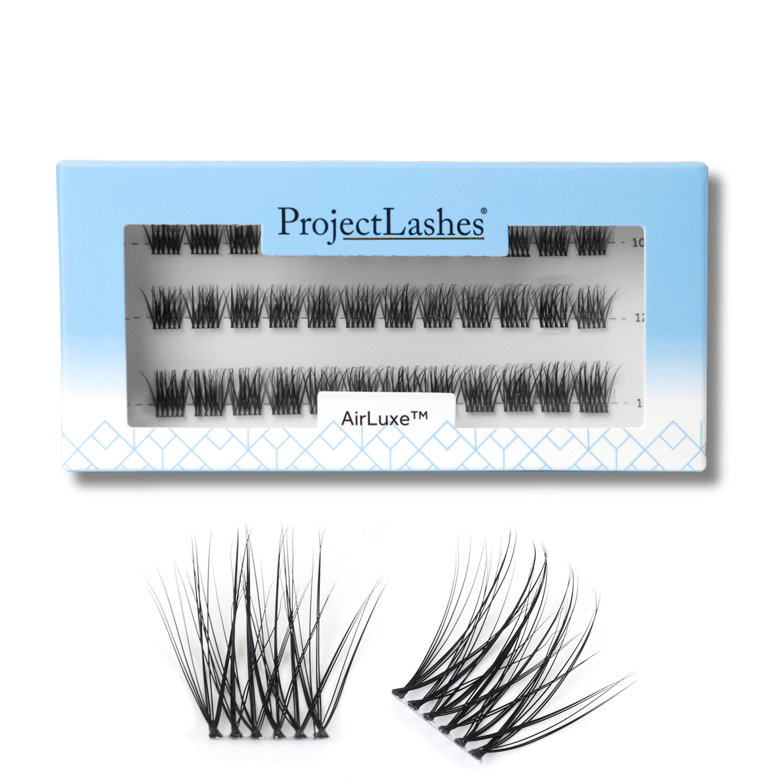 Rzęsy bondingowe ProjectLashes AirLux DIY mix 10-12-14mm CLASSIC cluster
