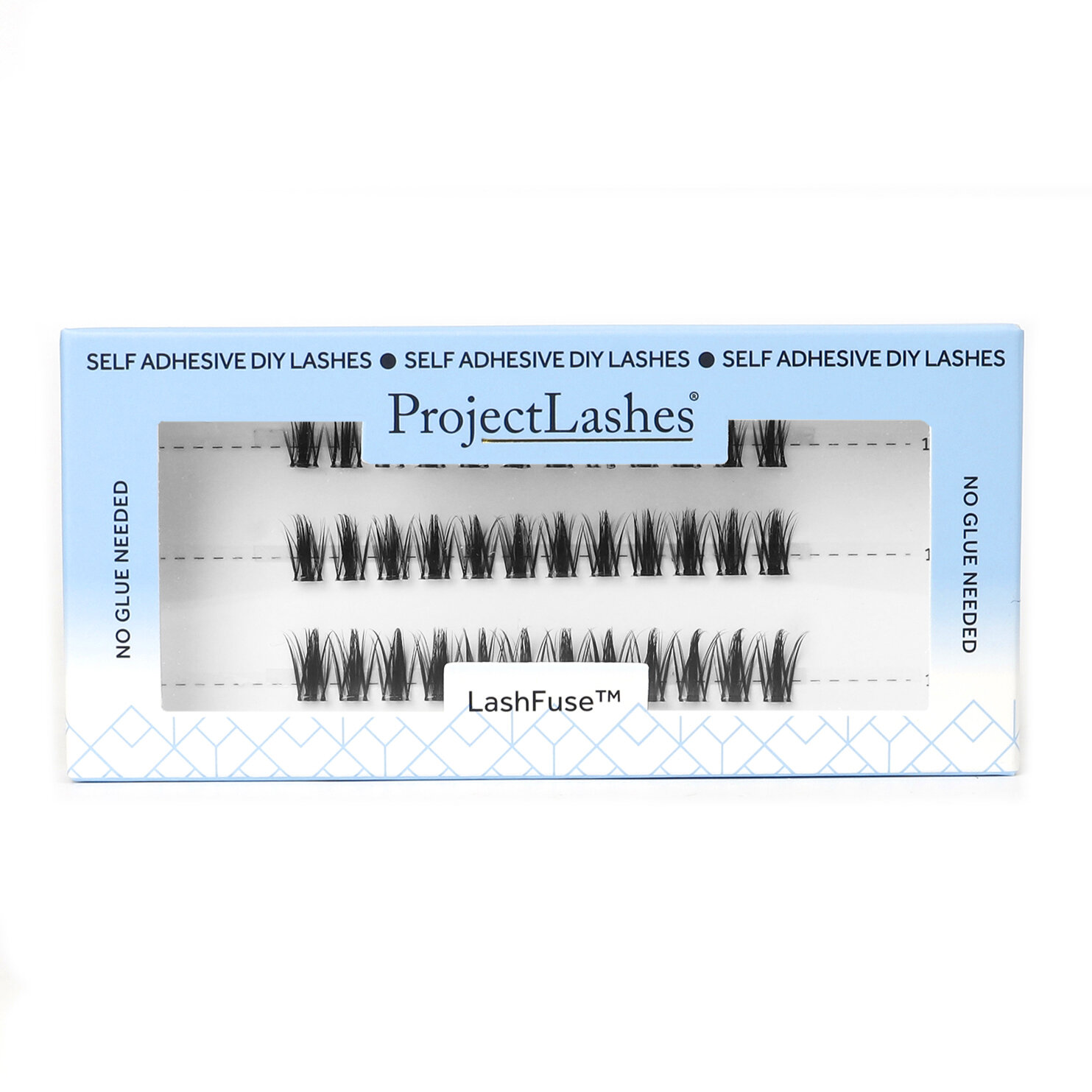 Rzęsy bondingowe ProjectLashes LashFuse DIY mix 10-12-14mm Z KLEJEM cluster