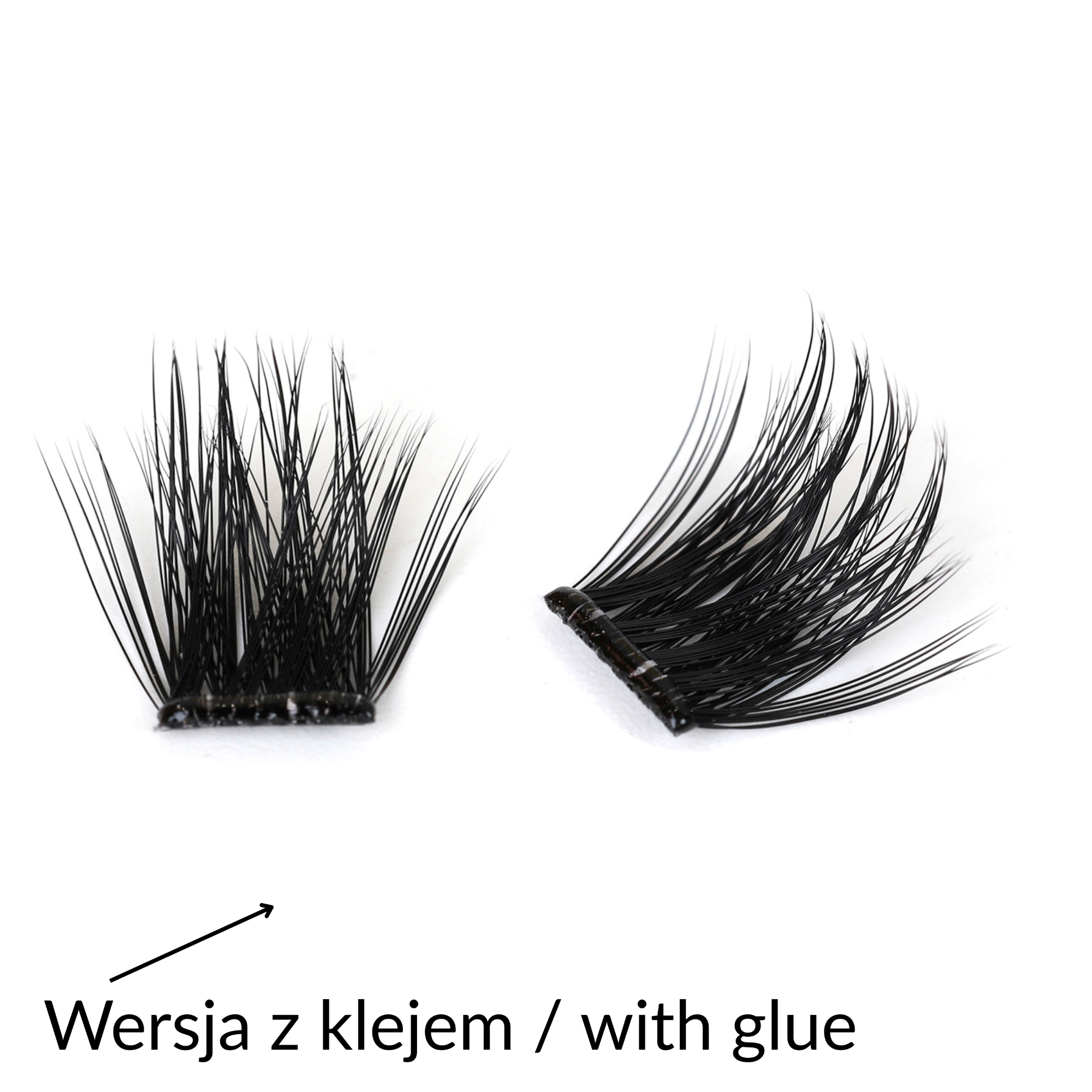 Rzęsy bondingowe ProjectLashes InvisiGrip DIY mix 10-12-14mm Z KLEJEM cluster