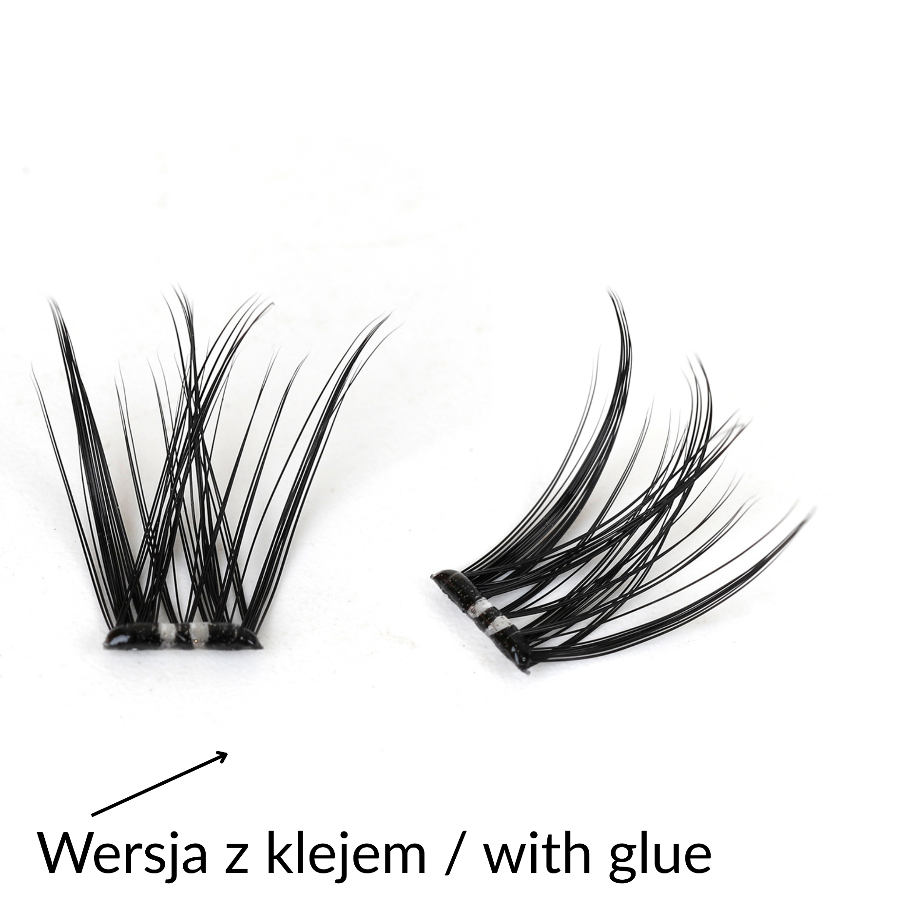 Rzęsy bondingowe ProjectLashes VelvetBond DIY mix 10-12-14mm Z KLEJEM cluster