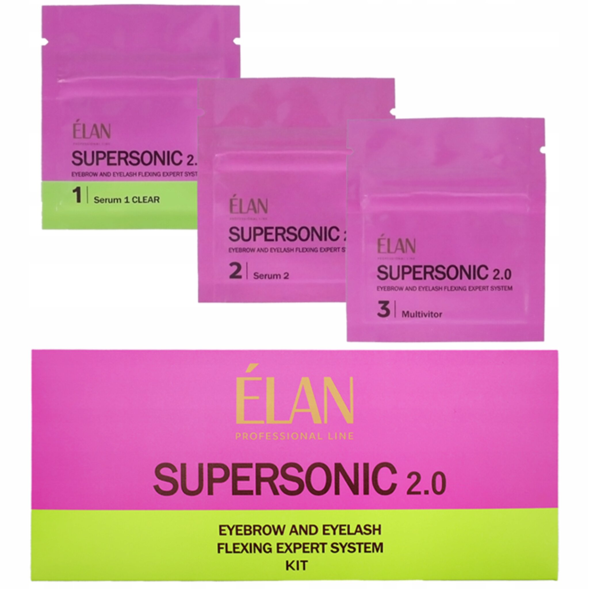 Zestaw do laminacji brwi i rzęs w saszetkach ELAN SUPERSONIC 2.0 lifting