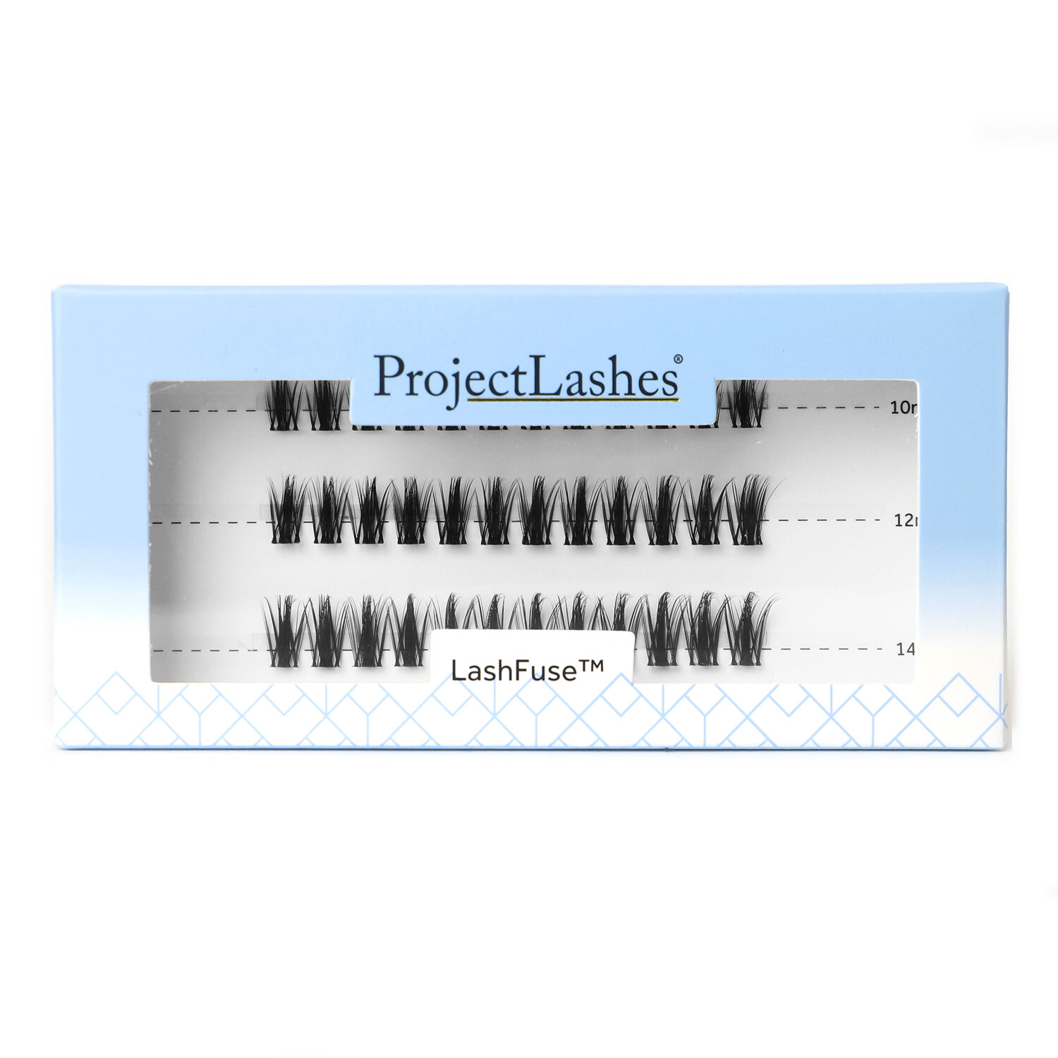 Rzęsy bondingowe ProjectLashes LashFuse DIY mix 10-12-14mm CLASSIC cluster