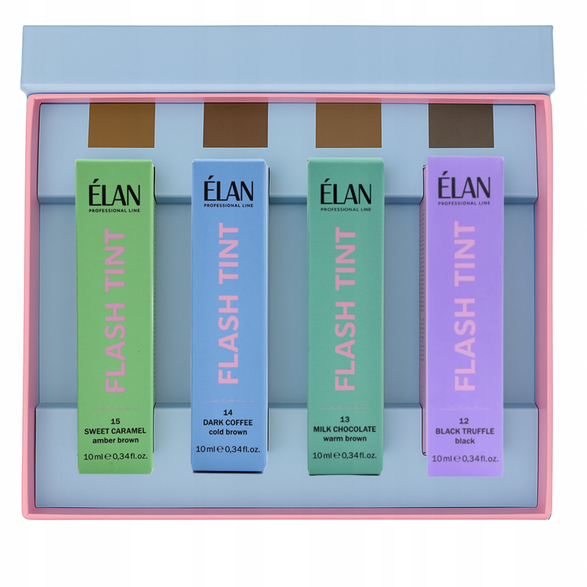 Zestaw Farby Do Brwi ELAN Flash Tint 4 Kolory farbki