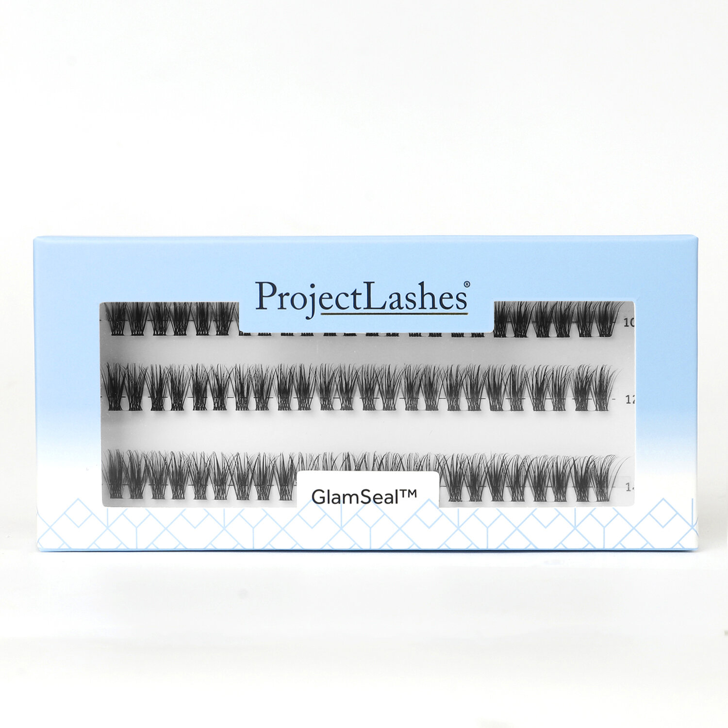 Rzęsy bondingowe ProjectLashes GlamSeal DIY mix 10-12-14mm CLASSIC cluster