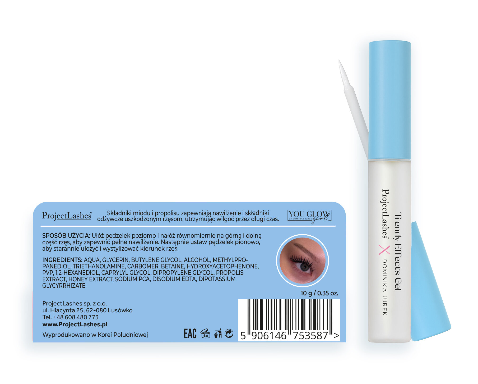 Trendy Effects Gel ProjectLashes X Dominika Jurek Efekt Kim & Wet Rays