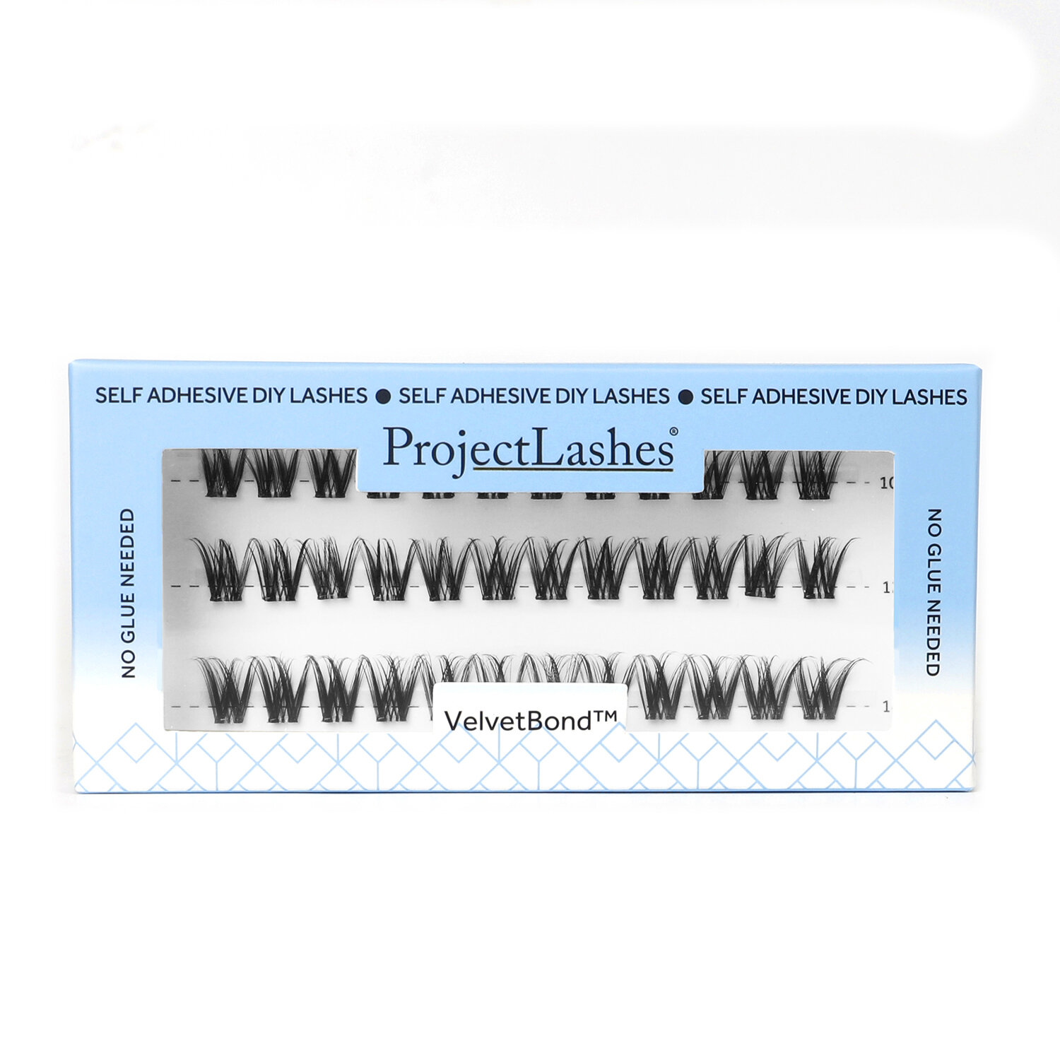 Rzęsy bondingowe ProjectLashes VelvetBond DIY mix 10-12-14mm Z KLEJEM cluster