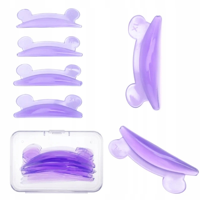 Silikonowe wałeczki wałki do liftingu rzęs ProjectLashes Violet Mice 4 pary