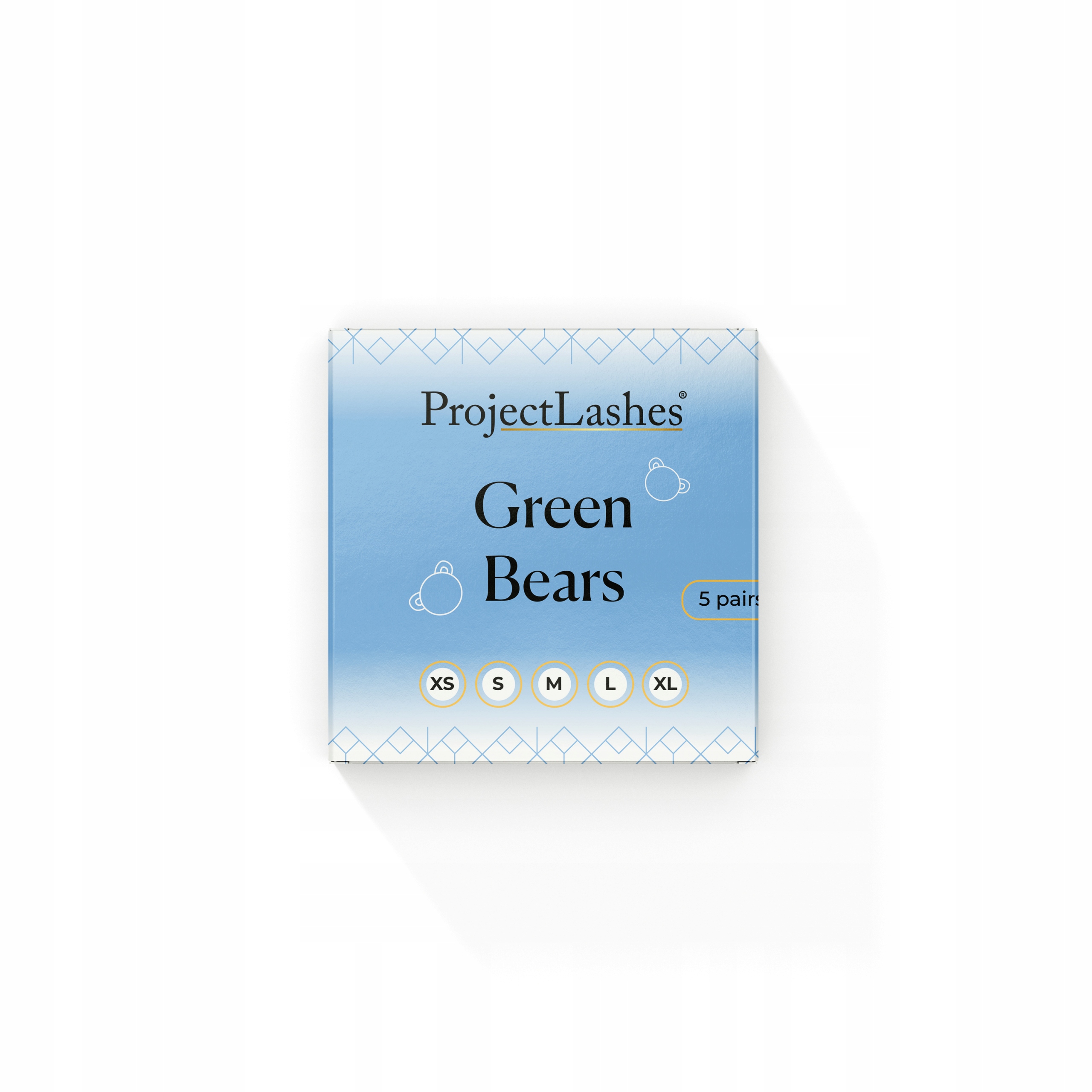 Silikonowe wałeczki wałki do liftingu rzęs ProjectLashes Green Bears 5 par