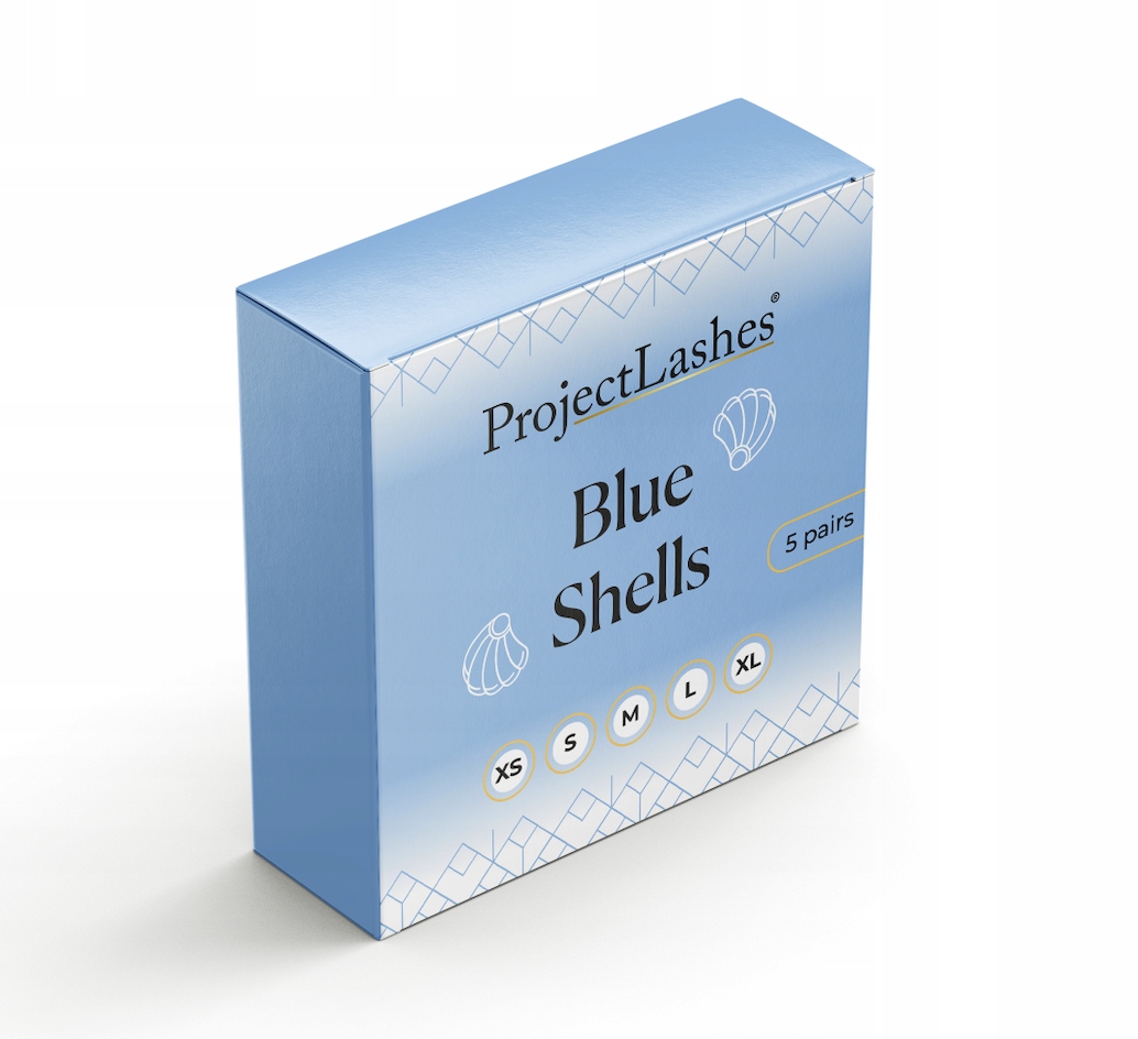 Silikonowe wałeczki wałki do liftingu rzęs ProjectLashes Blue Shells 5 par
