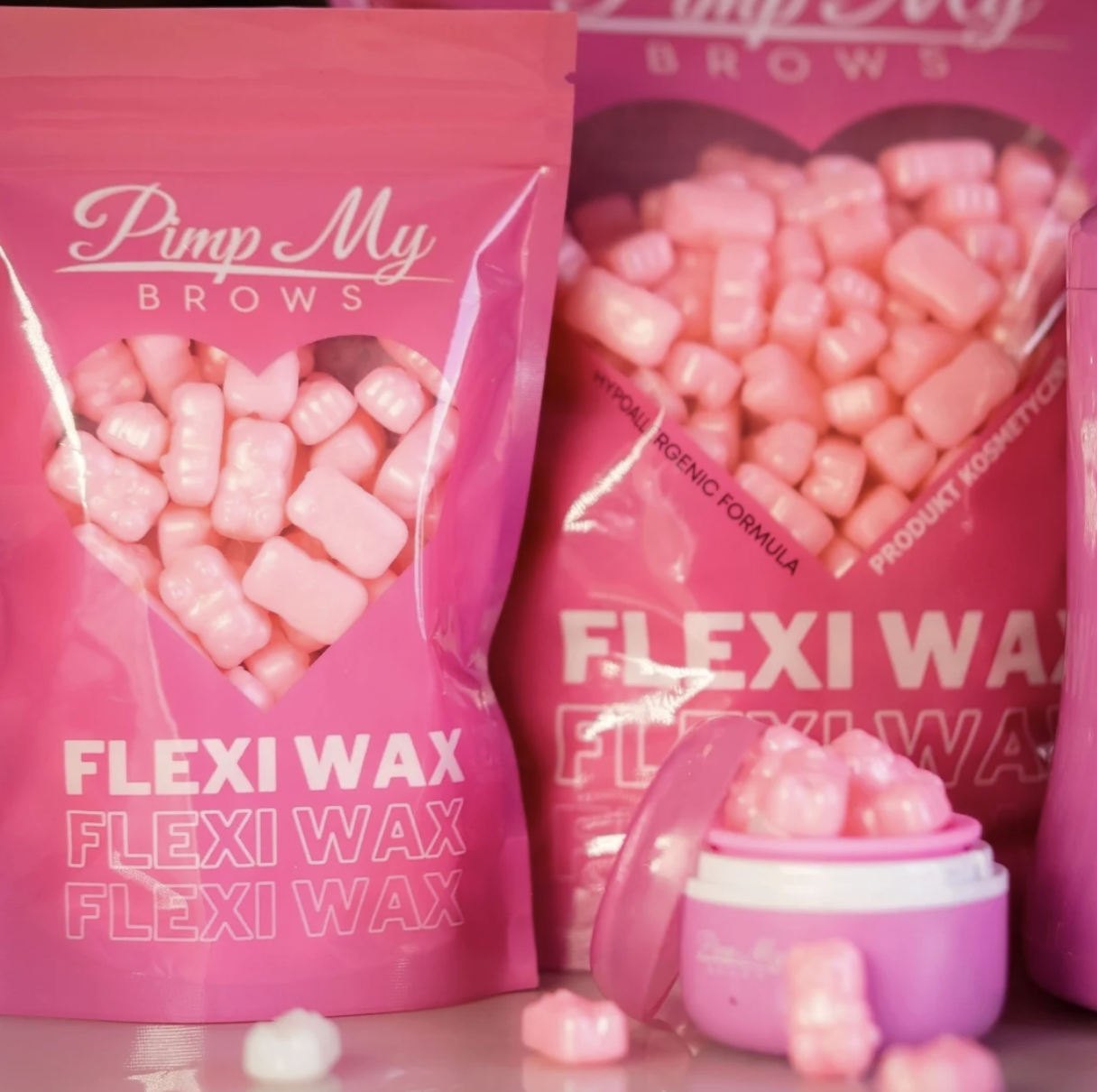 Flexi Wax elastyczny twardy wosk różowa perła Pimp My Brows