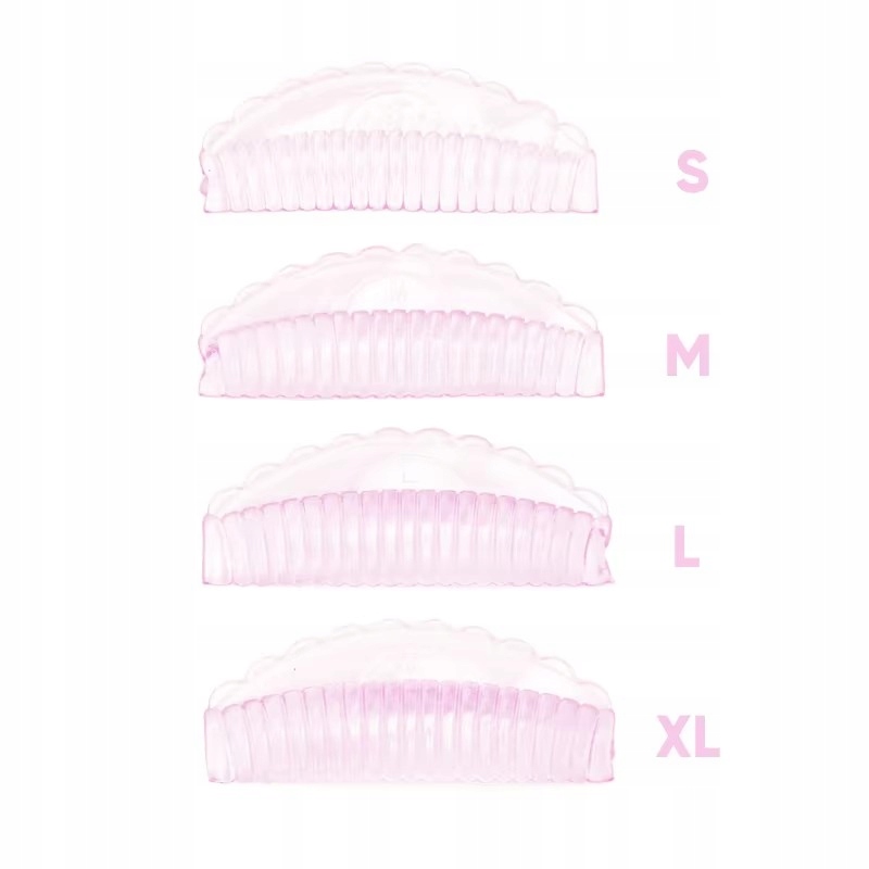 Silikonowe wałeczki wałki do liftingu rzęs ProjectLashes Pink Shells 4 pary
