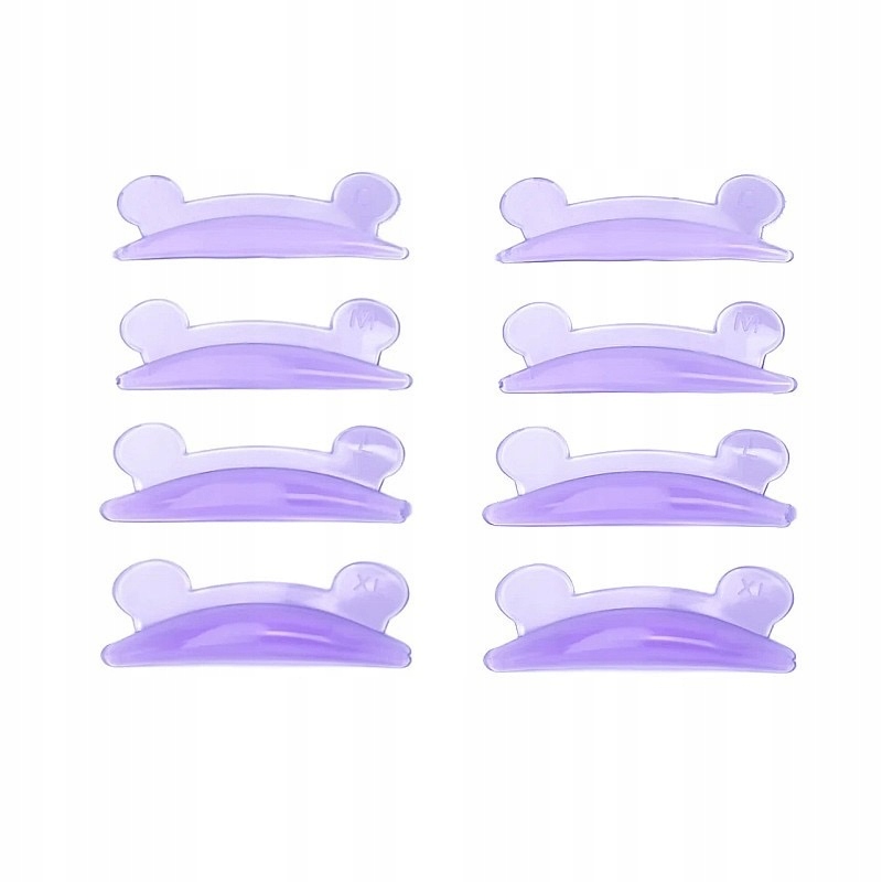 Silikonowe wałeczki wałki do liftingu rzęs ProjectLashes Violet Mice 4 pary