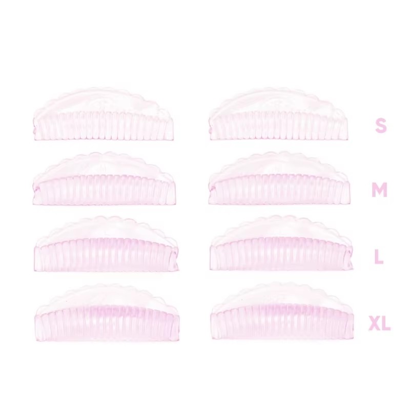 Silikonowe wałeczki wałki do liftingu rzęs ProjectLashes Pink Shells 4 pary