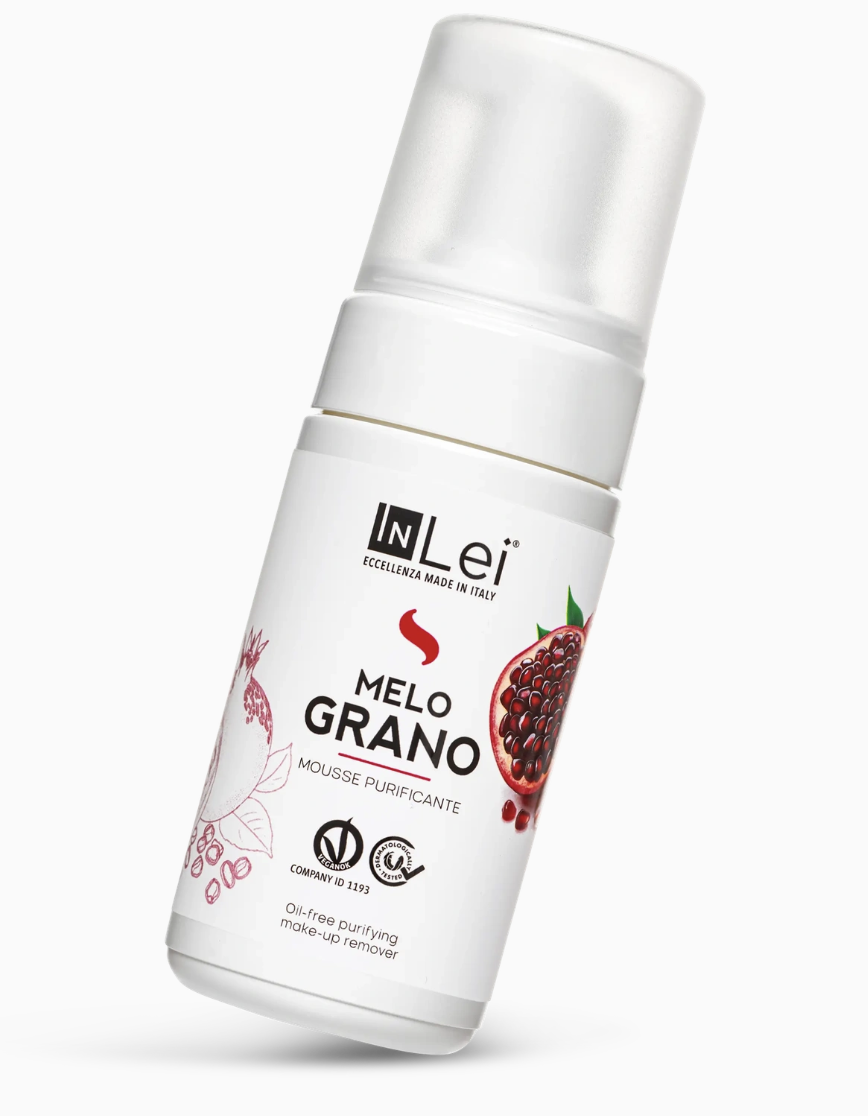 Inlei Mousse MELOGRANO delikatna pianka szampon do mycia i demakijażu 100ml