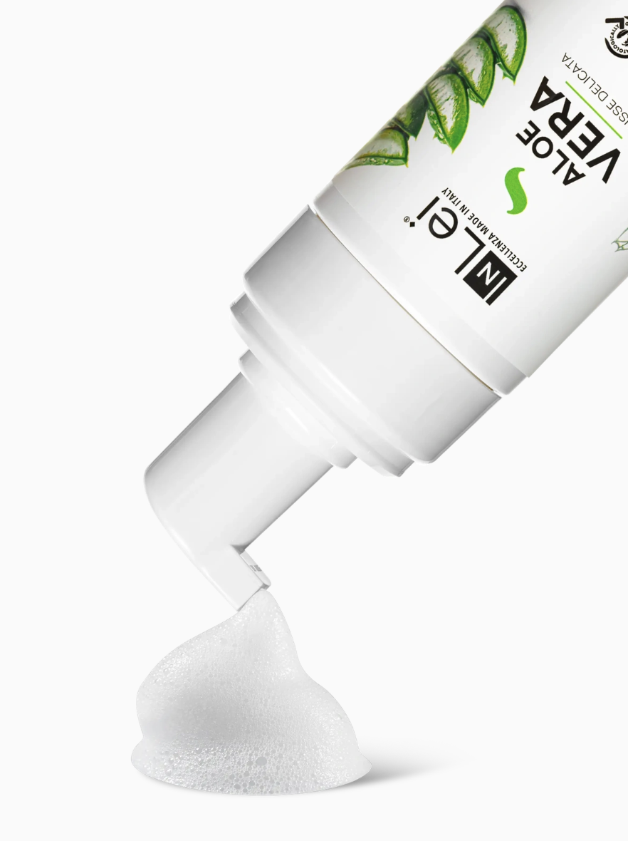 Inlei Mousse ALOE VERA delikatna pianka szampon do mycia i demakijażu 100ml