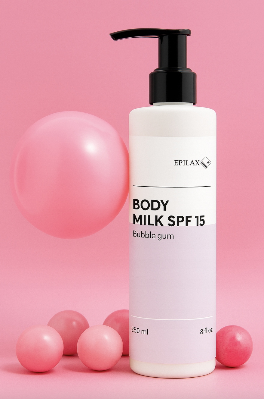 Epilax Mleczko do ciała Epilax SPF15 Bubble Gum 250 ml