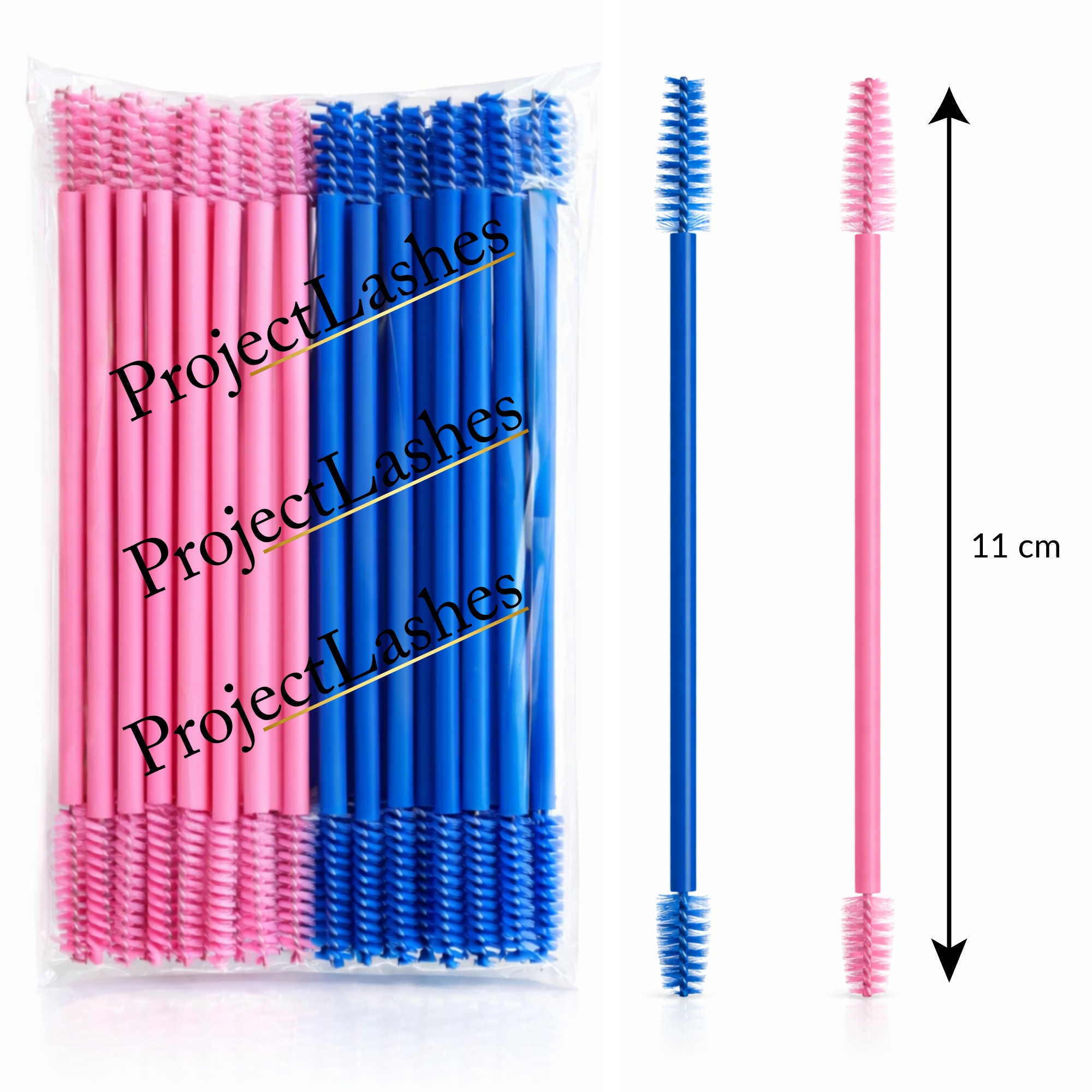 SZCZOTECZKA Pro szczoteczki do rzęs i brwi podwójne 50 szt ProjectLashes