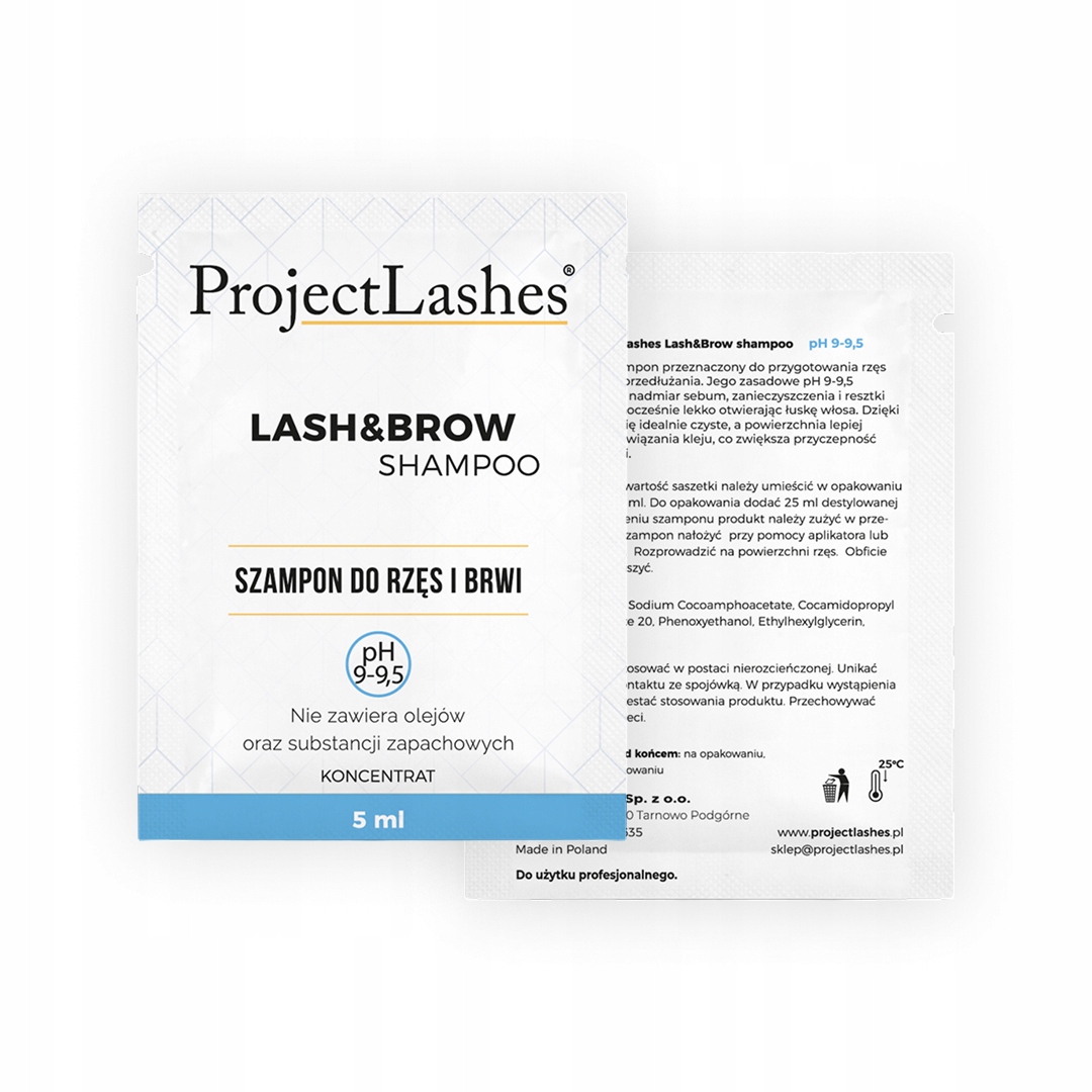 SZAMPON DO RZĘS ProjectLashes KONCENTRAT 5 ml wysokie 9,5pH